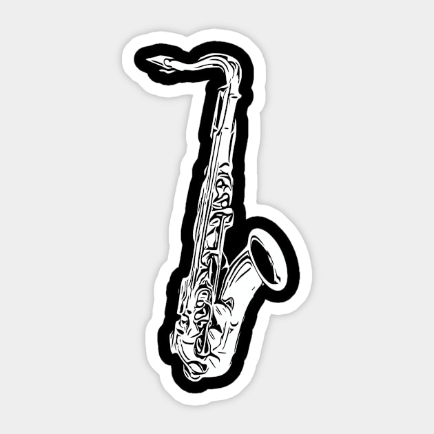 Saxophone Sticker by Alfie